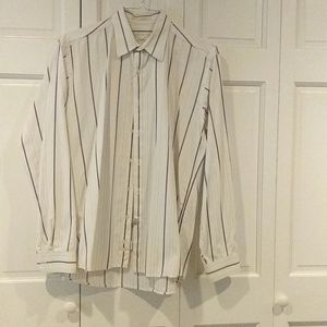 Classic White Striped Men's Shirt
